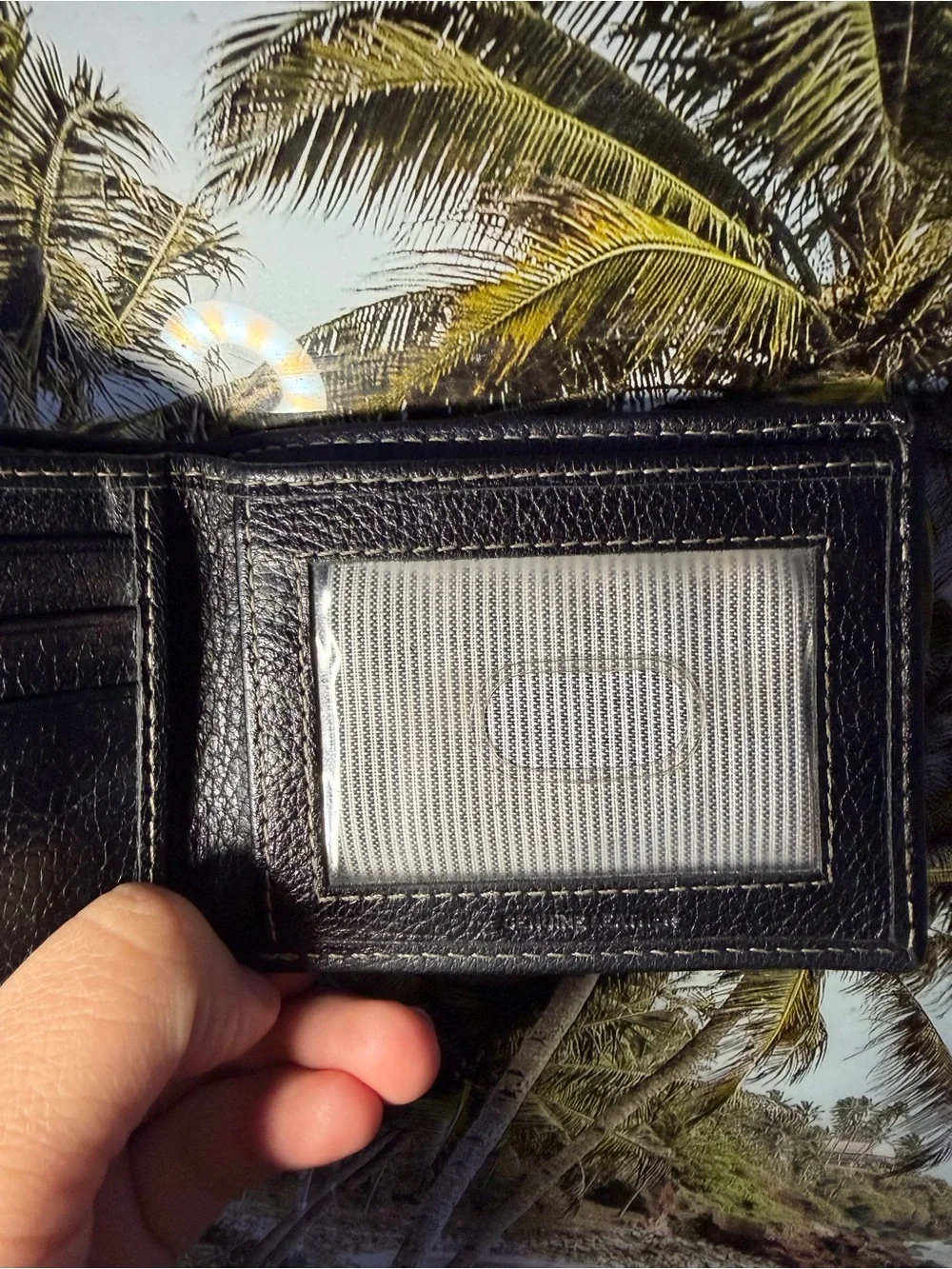 Timberland Black Leather Men's Bifold Wallet